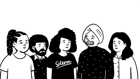 Illustration of a diverse group of people of different ages, ethnicities, gender and so on.