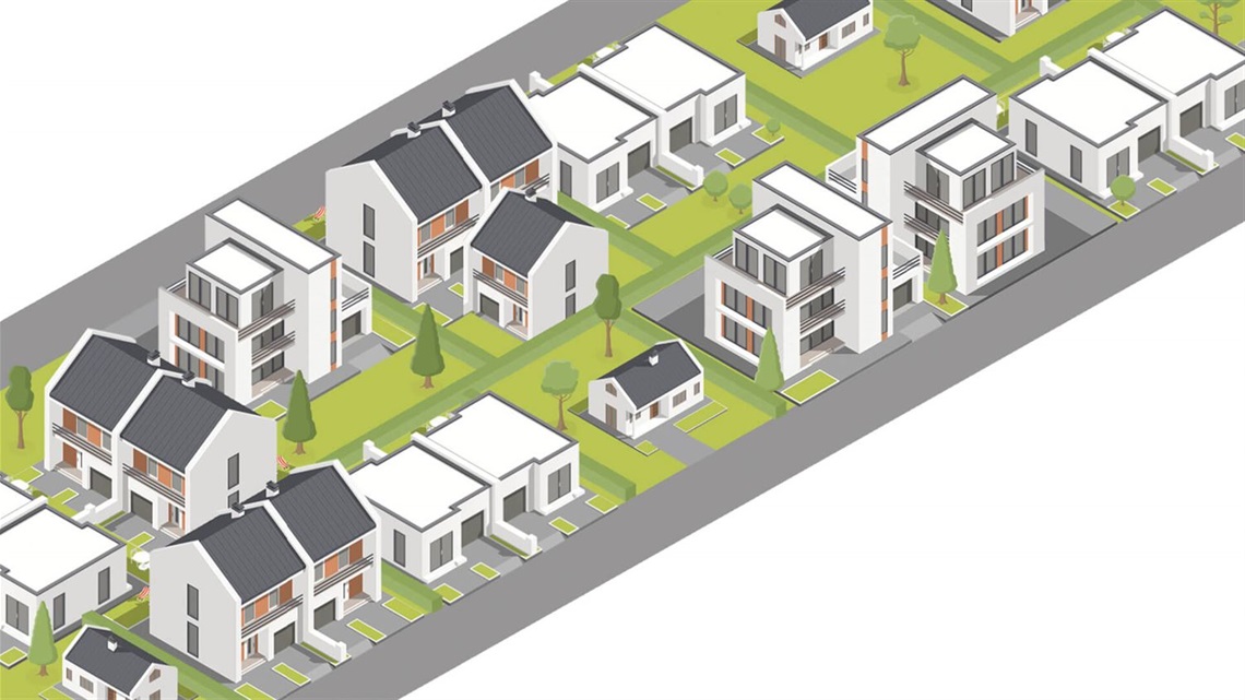Graphic of medium density housing
