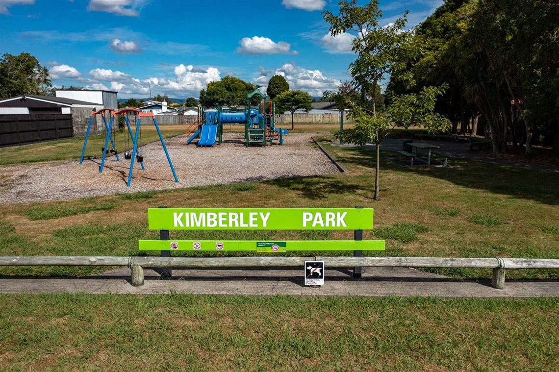 Image shows play equipment in a park