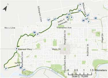 Map of Mangaone Stream Pathway