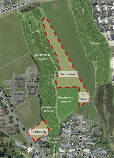 Satellite map shows most of the land is still a reserve.