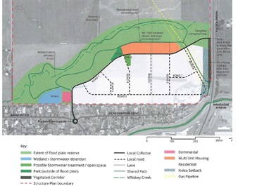 Map of proposed new residential area at Whiskey Creek.