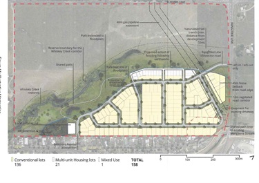 Satellite map of proposed new residential area.