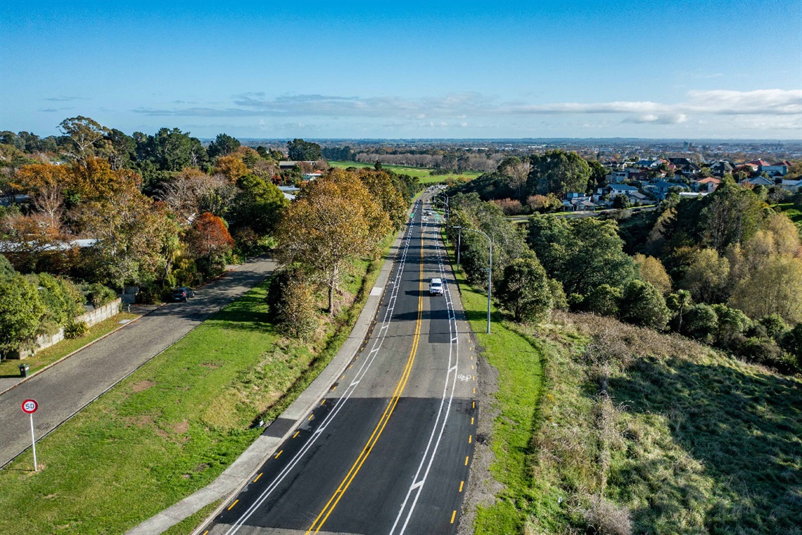 Image shows aerial view of Summerhill Drive.