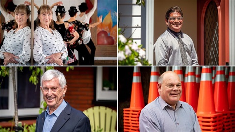 Photo shows the four recipients of the 2020 civic awards.