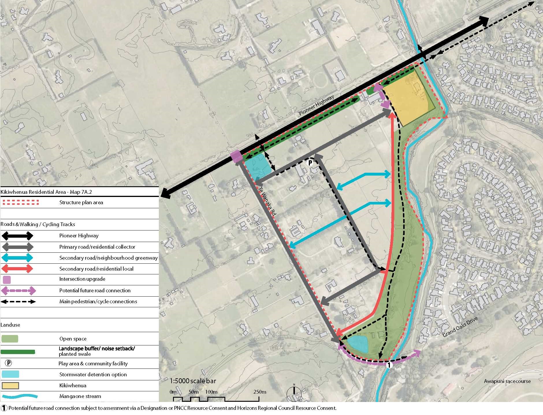 Map showing how the the area will be developed.