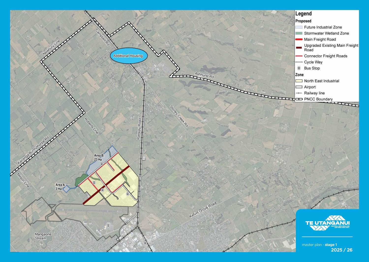 A map of the development planned for 2025/26.