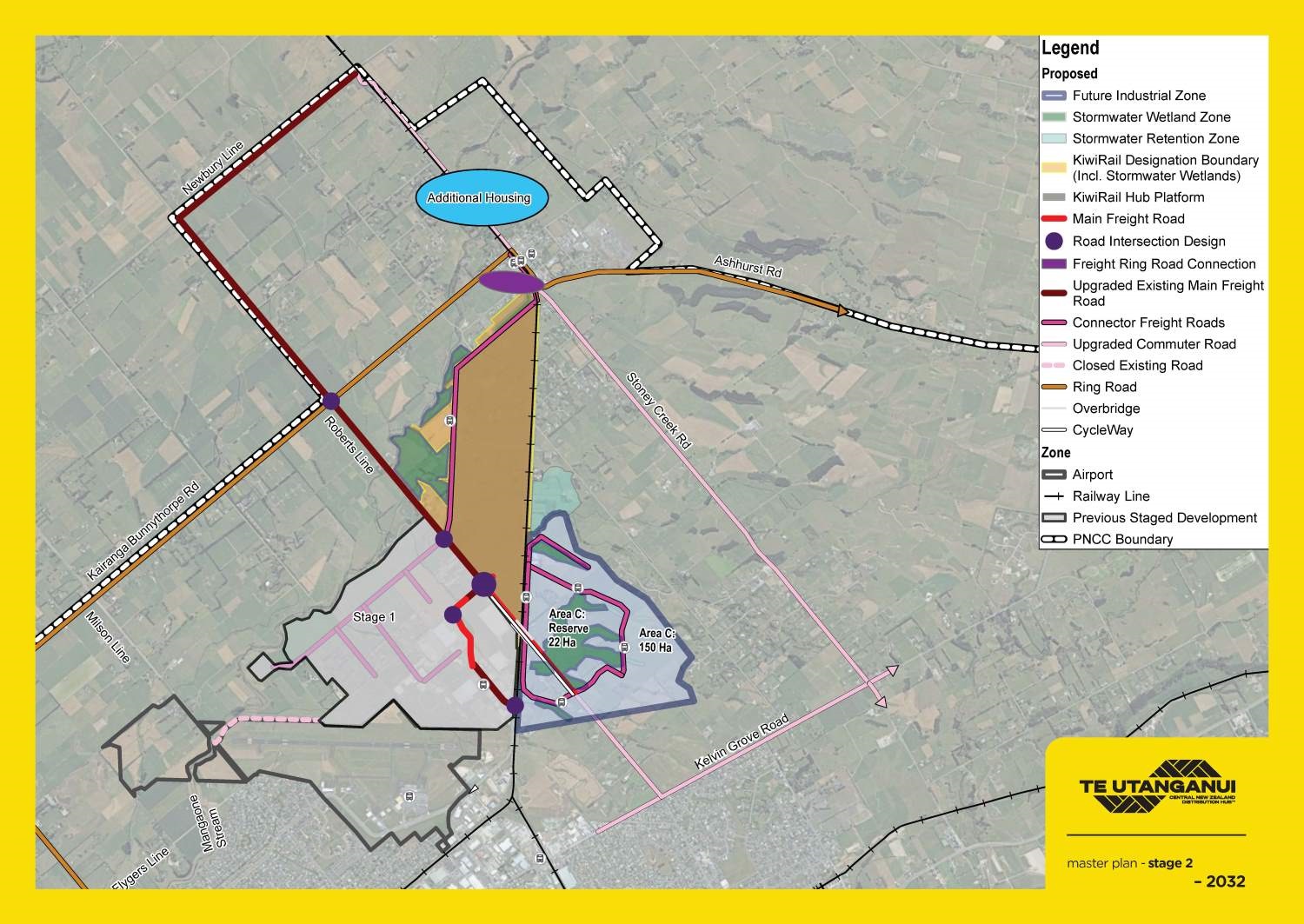 A map of the development planned for 2032.