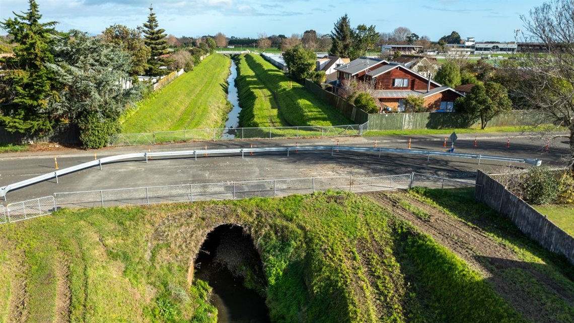 Road bridge over a culvert.