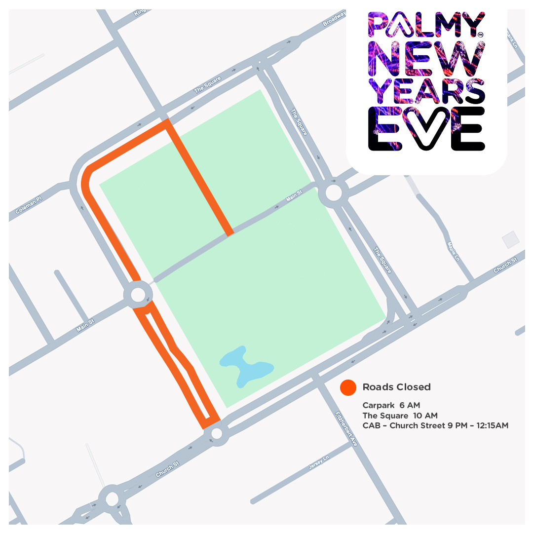 road closure map for new year's eve event