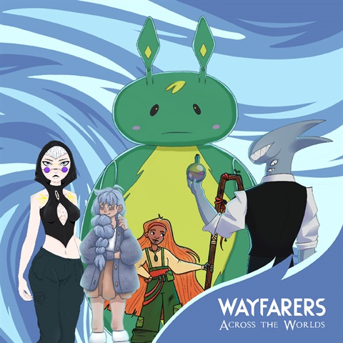 poster of wayfarers across the worlds exhibition