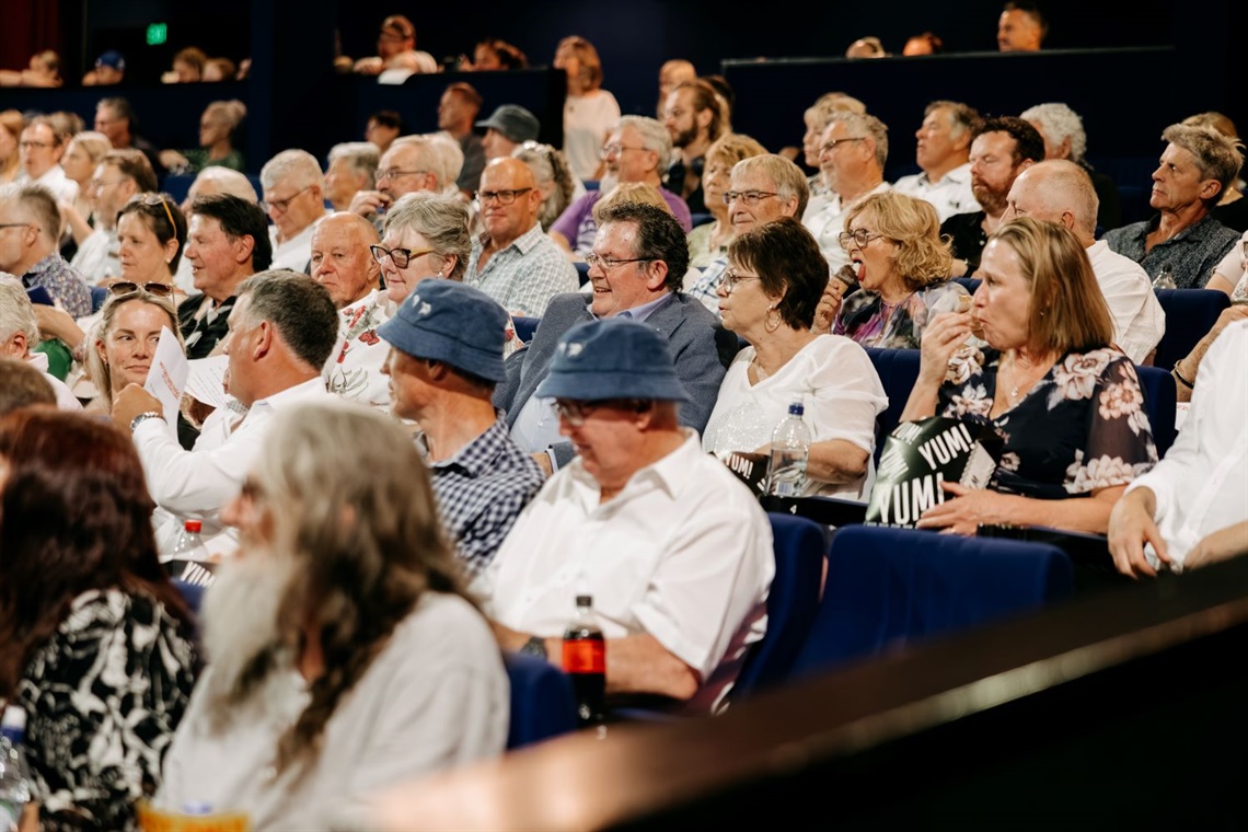 A spellbound audience at the packed premier.