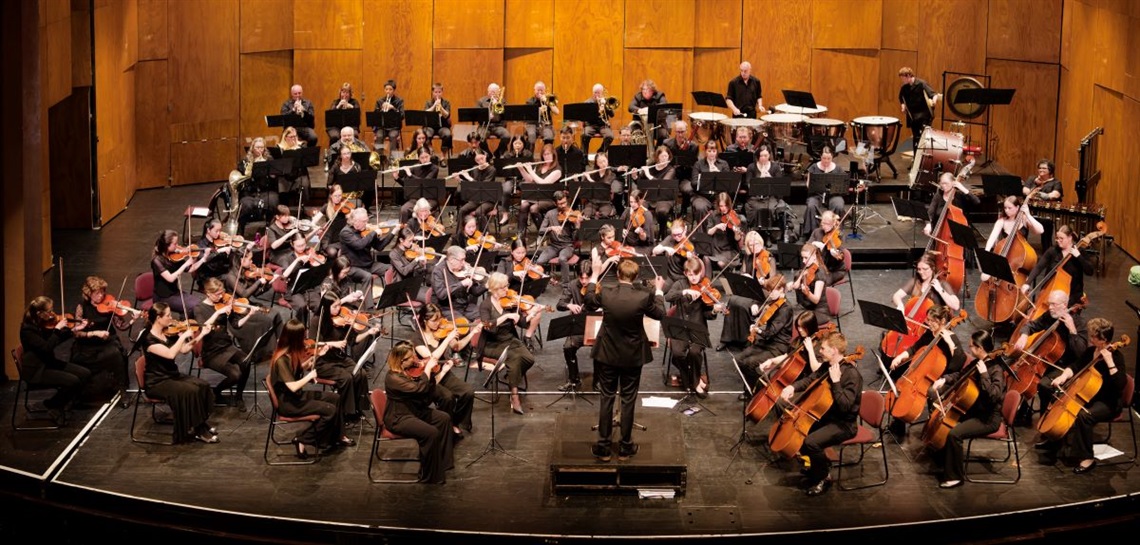 Sinfonia performing on stage at the Regent.