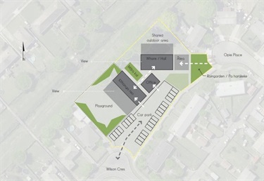 concept plan of Opie Reserve