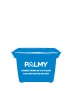 Image of a blue crate for glass recycling