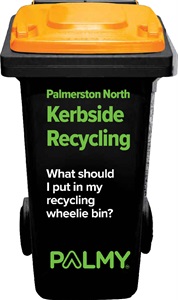 image of a recycling wheelie bin 