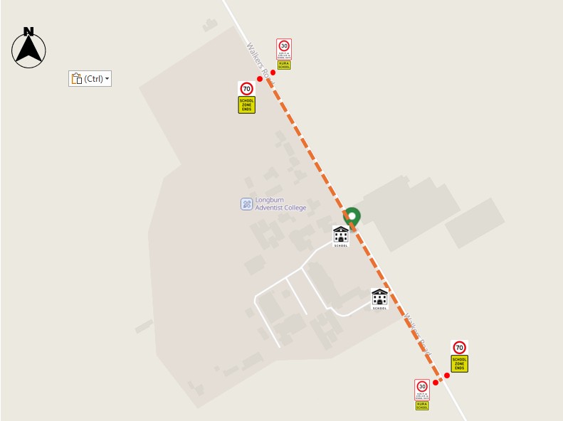 map shows the proposed speed management plan