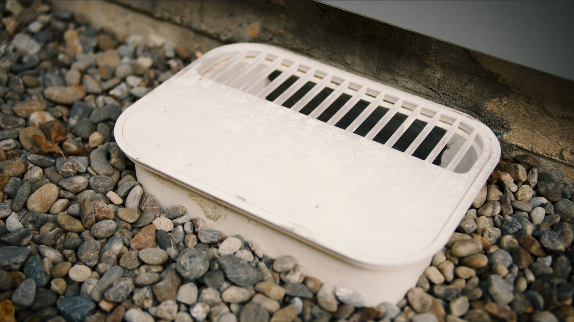 Photo shows a gully trap on the ground.