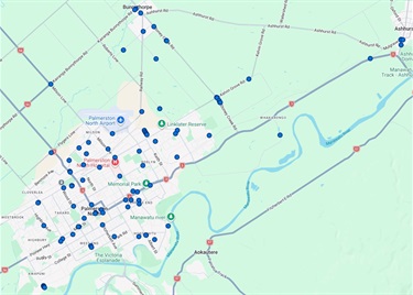 Map shows potholes that were completed in the past three months