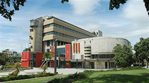 Council's HQ is a brutalist concrete building typical of the early 70s.