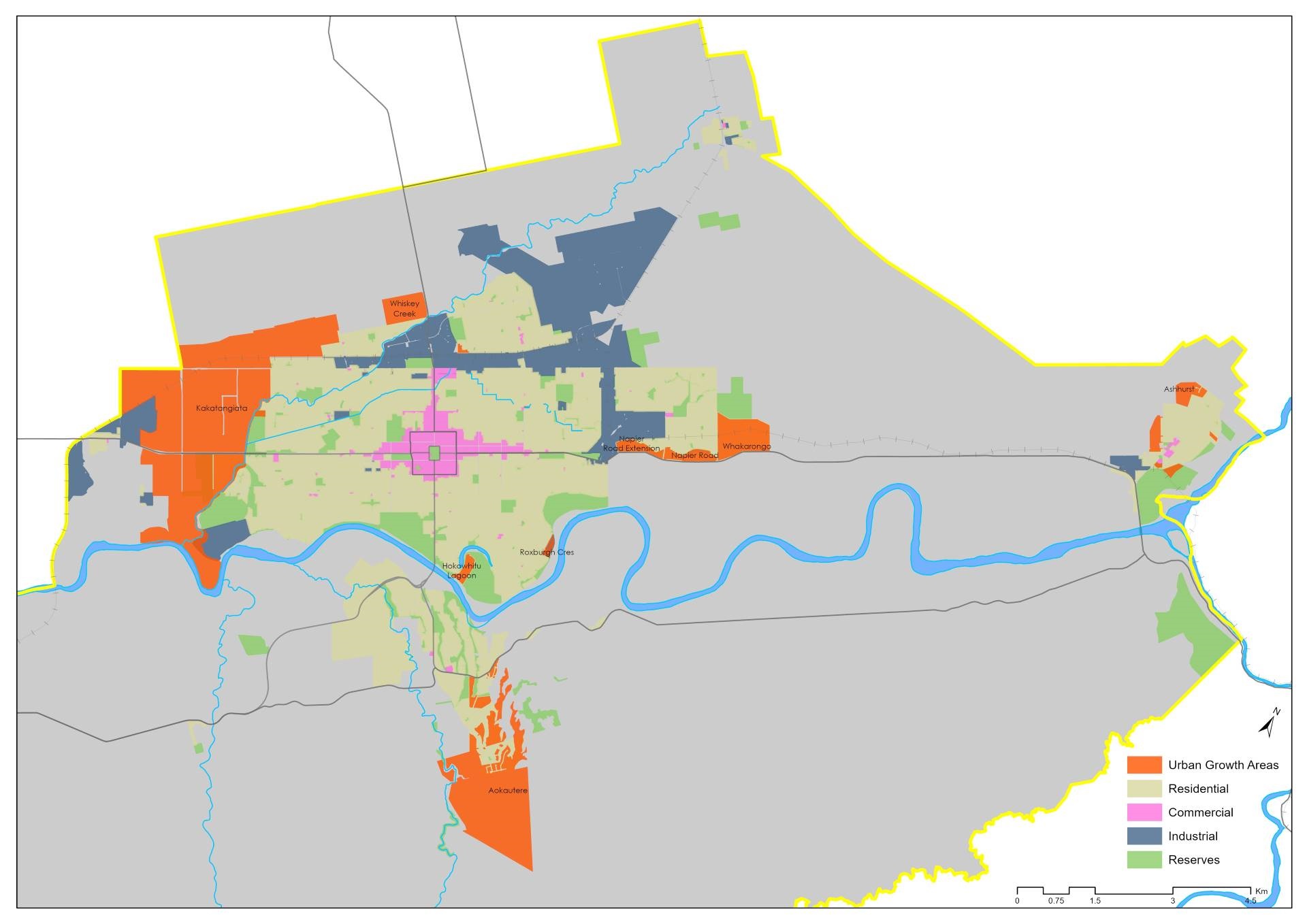 Map showing areas in Palmy targeted for rezoning so the city can build the homes we need to accommodate the predicted increase in residents over the next 30 years.