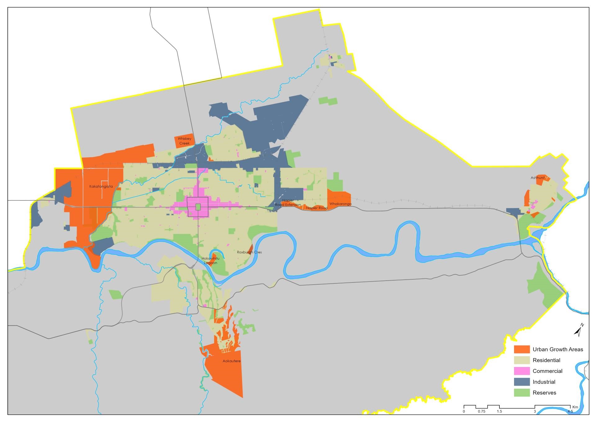 Map showing areas in Palmy targeted for rezoning so the city can build the homes we need to accommodate the predicted increase in residents over the next 30 years.