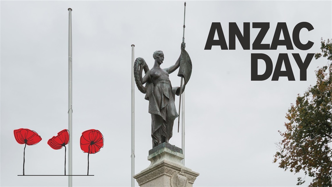 image shows the statue on the square in Palmerston North 