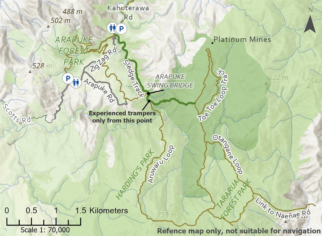 Image of the map of Sledge Track