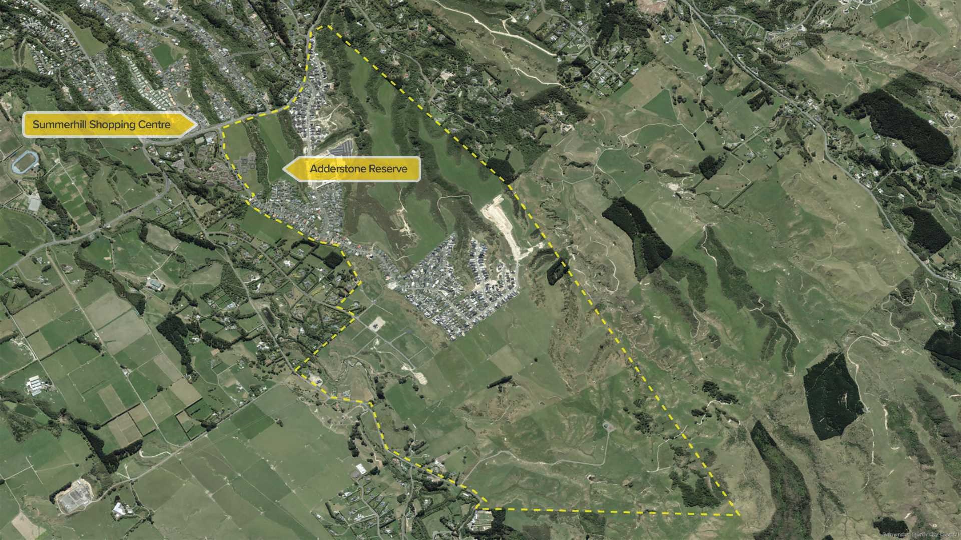 Map shows the Aokautere rezoning plan