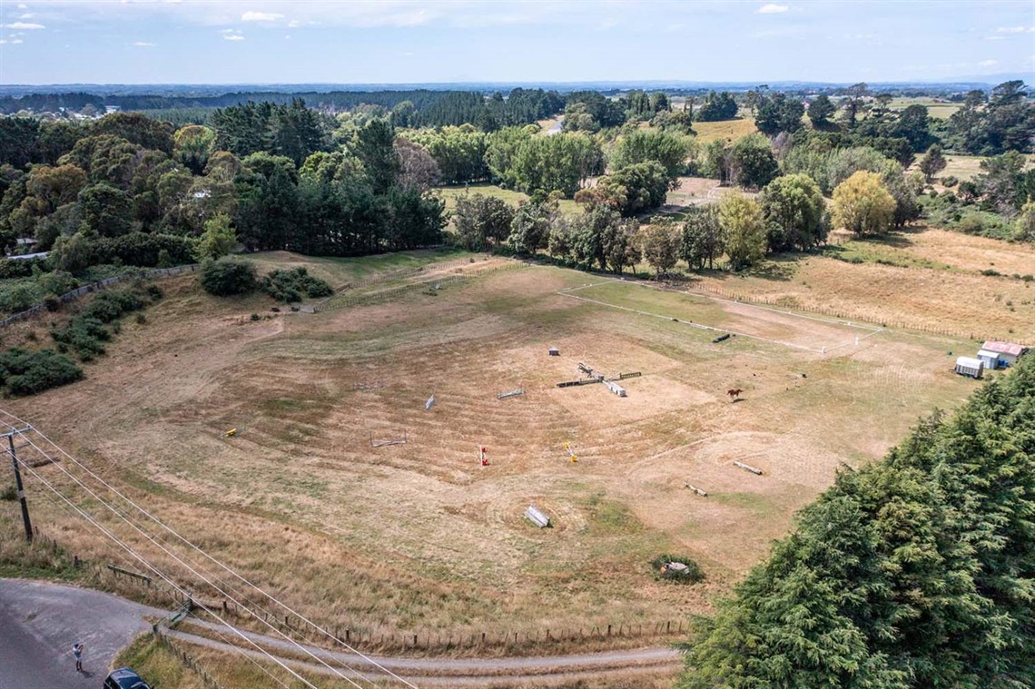 Image shows ariel view of a park