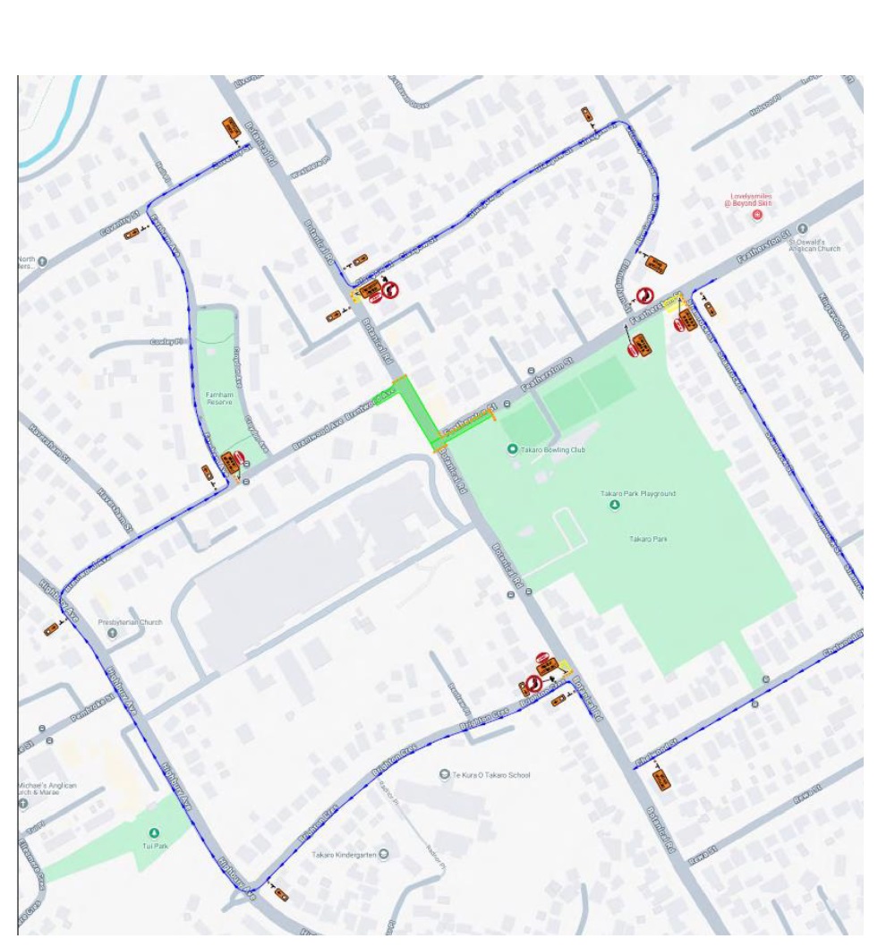 traffic plan for the first two stages of Botanical road wastewater upgrade project