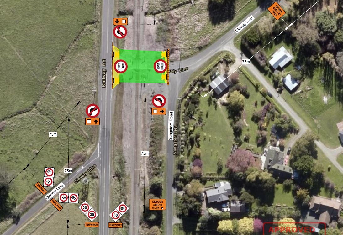 clevely line roadwork map