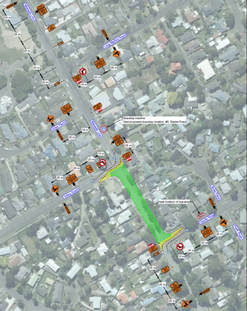 Map shows stage one of Maxwells Line wastewater upgrade project